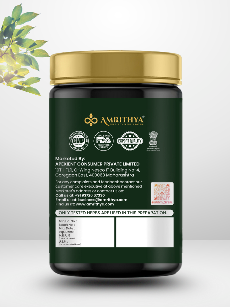 Natural tablets bottle back side for stress relief, better sleep