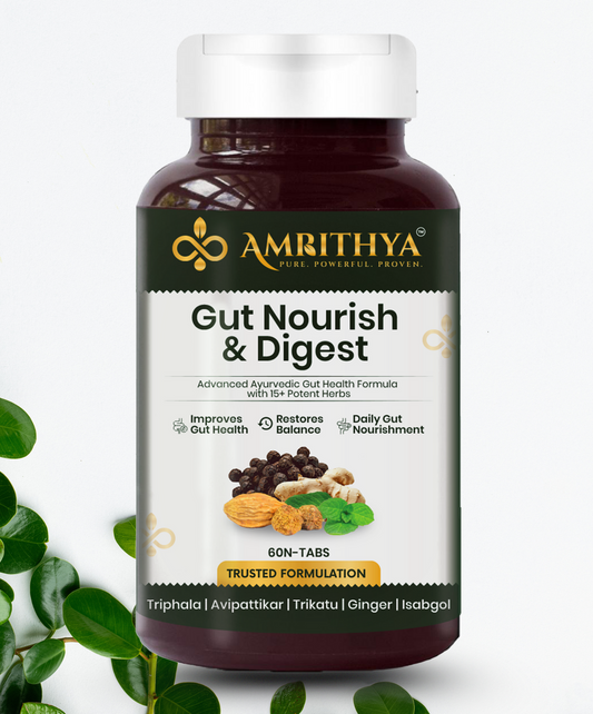 Gut Nourish & Digest – Ayurvedic supplement to improve digestion, relieve bloating, and support gut health naturally