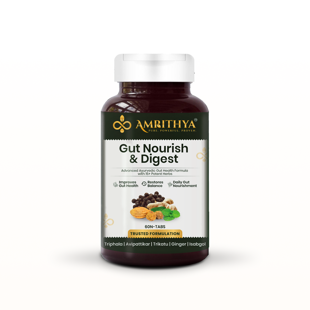 Gut Nourish & Digest - Ayurvedic Gut Health Supplement India - Amrithya